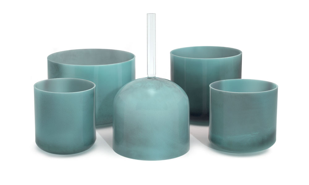 Green Heart Ocean Gold Alchemy Crystal Singing Bowl